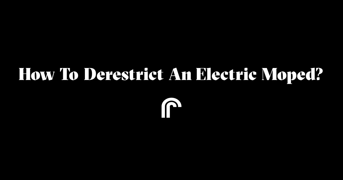 derestrict electric moped