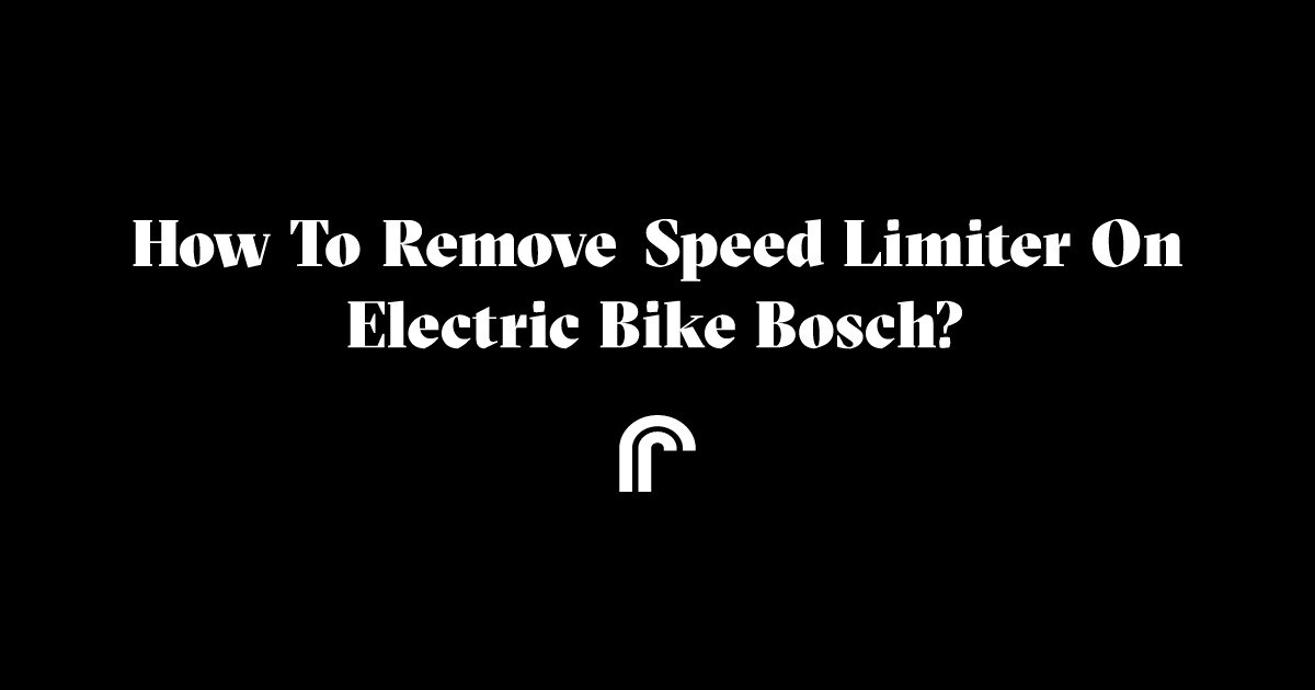 How to remove speed limiter on electric bike bosch Ride Review